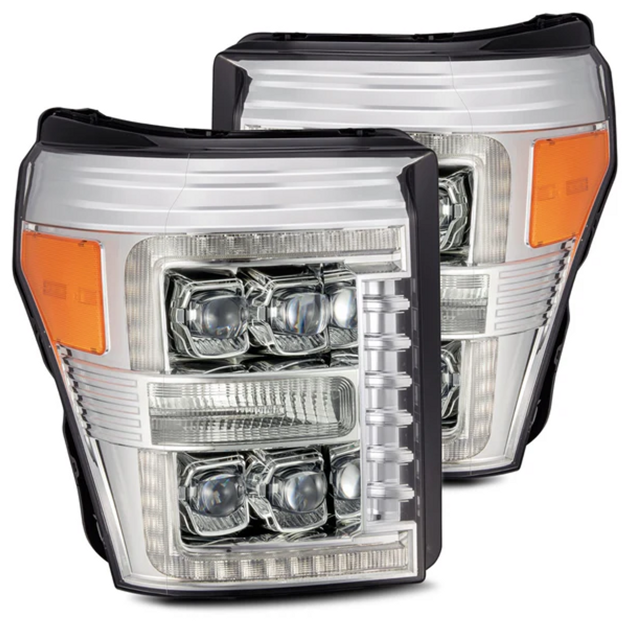 AlphaRex 880148 NOVA-Series LED Projector Headlights in Chrome for Super Duty 2011-2016