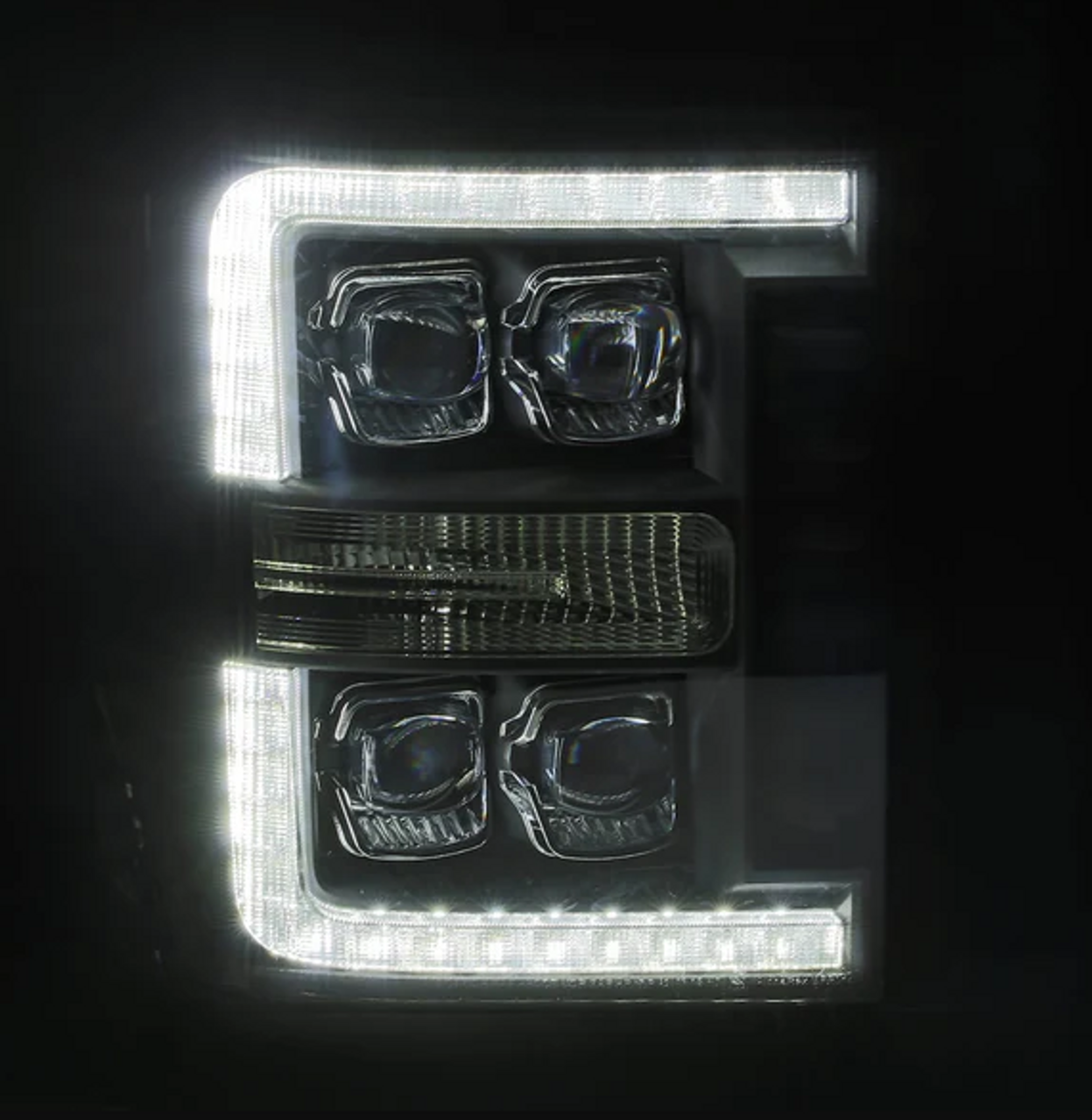 AlphaRex 880149 NOVA-Series LED Projector Headlights in Black for Super Duty 2011-2016