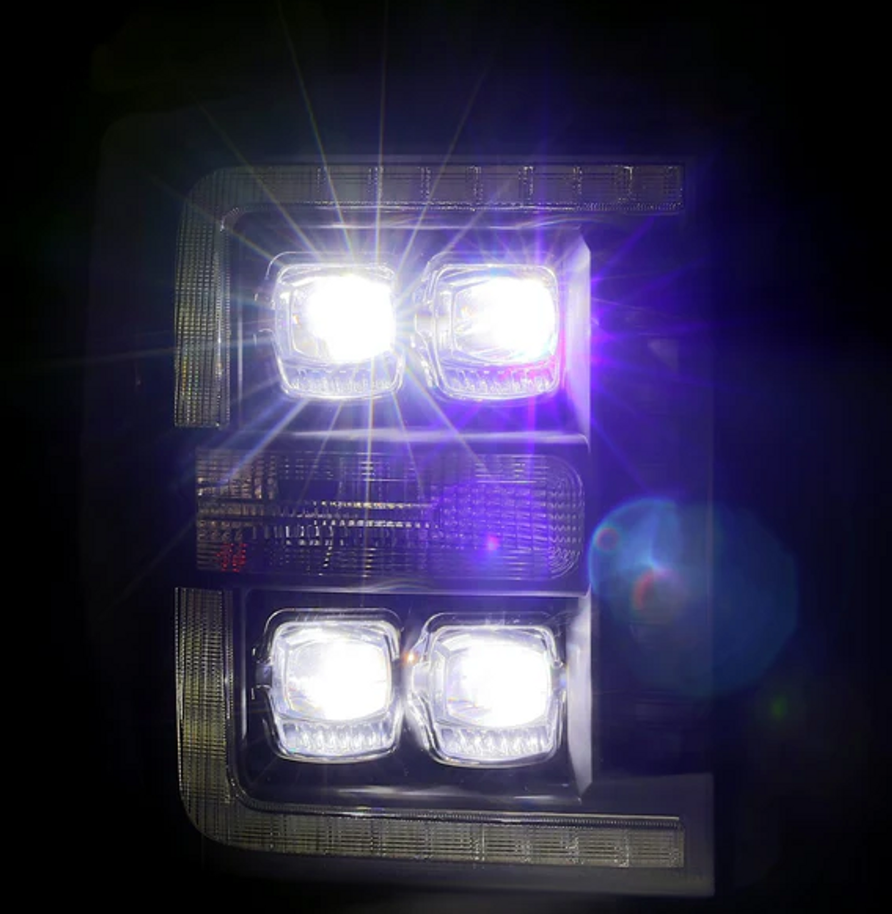 AlphaRex 880149 NOVA-Series LED Projector Headlights in Black for Super Duty 2011-2016