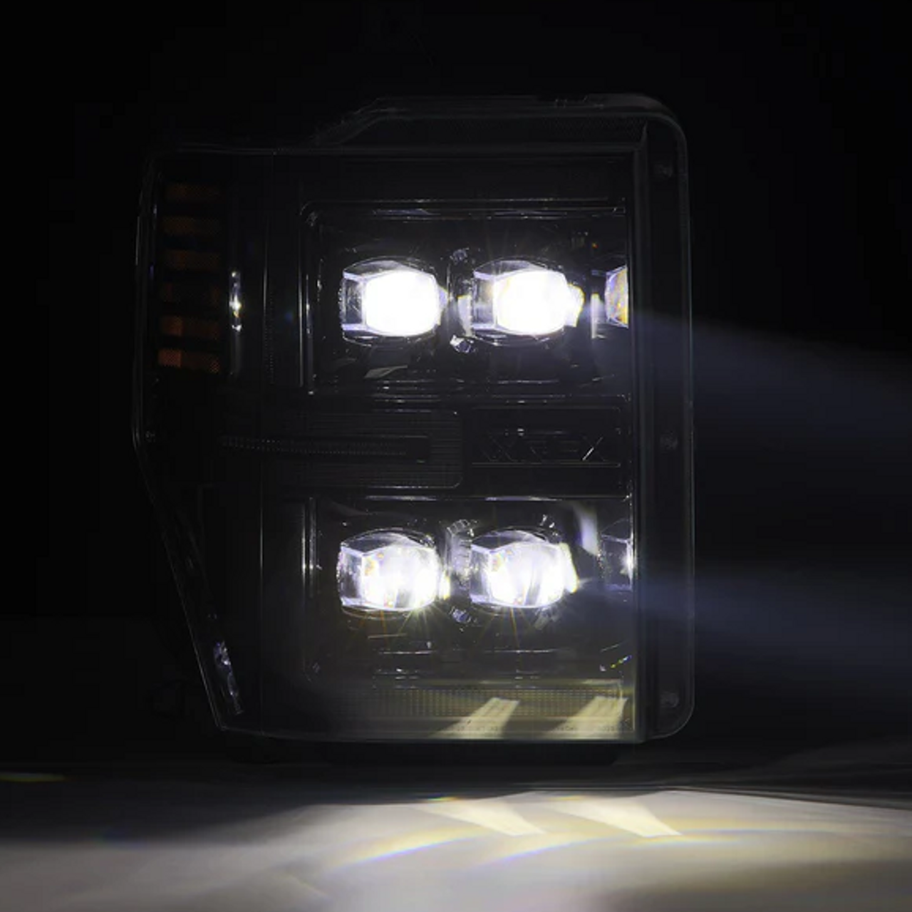 AlphaRex 880310 NOVA-Series LED Projector Headlights in Black for Ford Super Duty 2008-2010