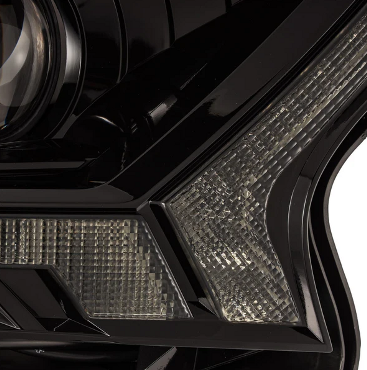 AlphaRex 880121 LUXX-Series LED Projector Headlights in Alpha Black for Ford Ranger 2019-2023
