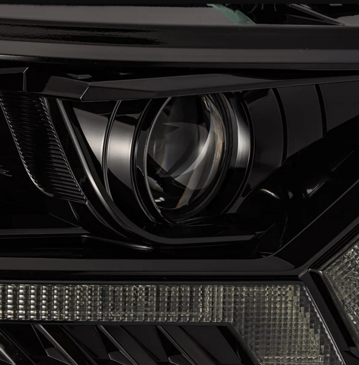 AlphaRex 880119 PRO-Series Halogen Projector Headlights in Alpha Black for Ford Ranger 2019-2023