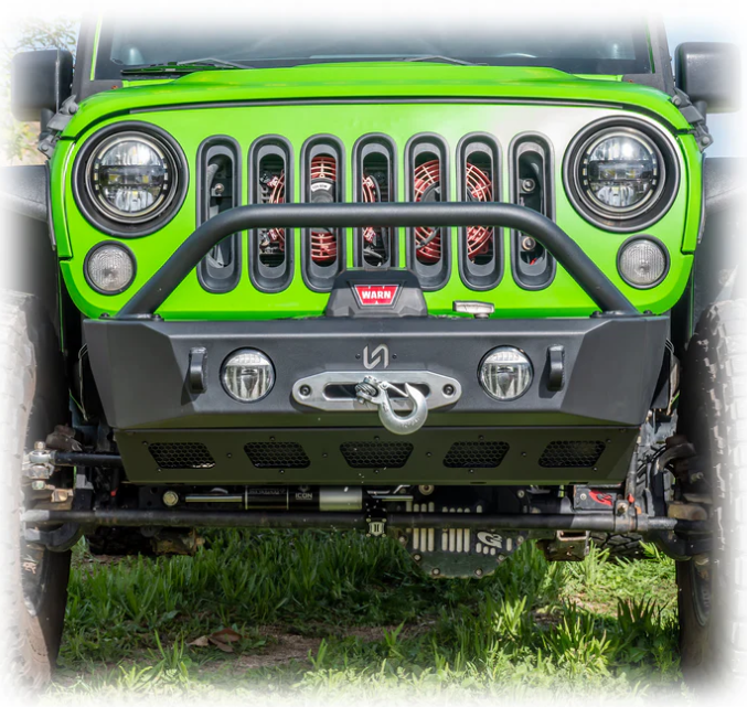 Turn Offroad JPFB-03 Front Bumper with Skid Plate & Recessed Winch Mount for Jeep Wrangler JK, JL & Gladiator JT 2007+