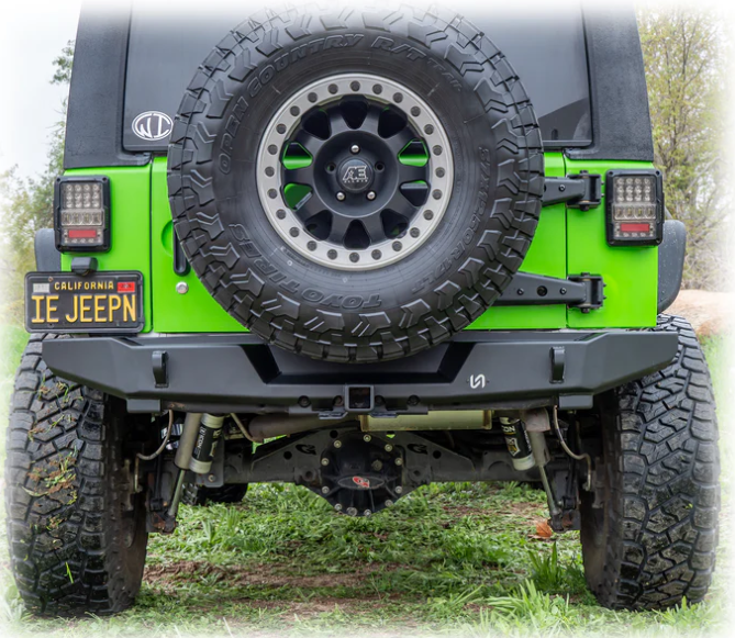 Turn Offroad JKRB-01 Rear Bumper with Hitch Receiver for Jeep Wrangler JK 2007-2018