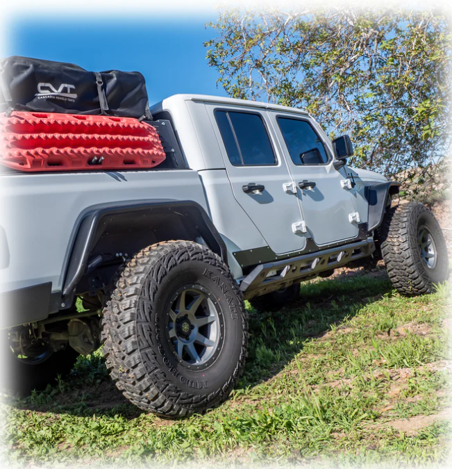 Turn Offroad JTRS-01 Frame-Mount Rock Sliders for Jeep Gladiator JT 2020+