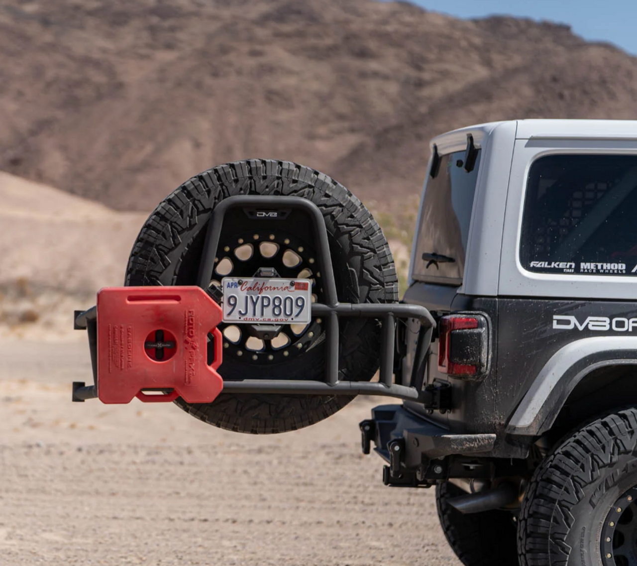 DV8 Offroad TCJL-14 Body Mounted Tire Carrier for Jeep Wrangler JL 2018+