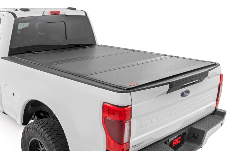 Rough Country 49220651 Hard Tri-Fold Flip Up Bed Cover 6'10" Bed Ford F-250/F-350 2017+