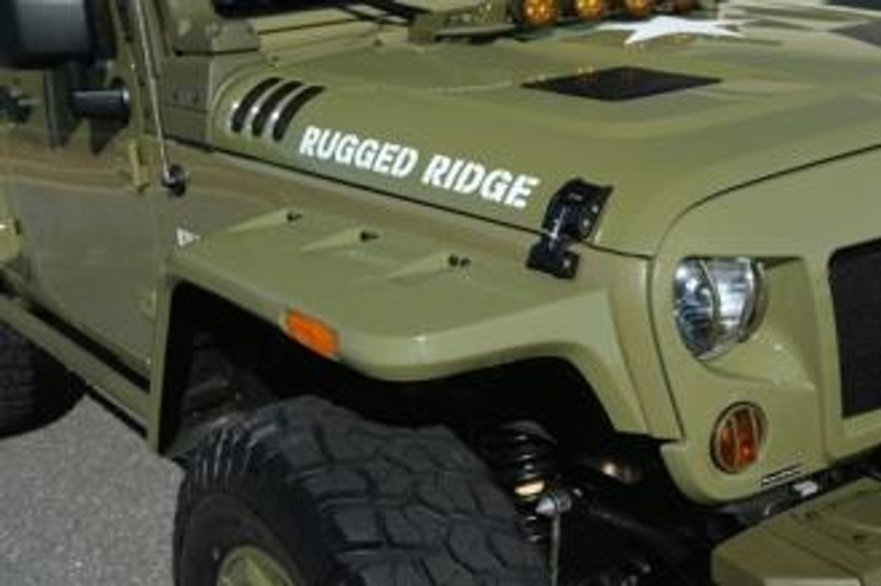 Rugged Ridge Hurricane Flate Fender Flare in Smooth for JK