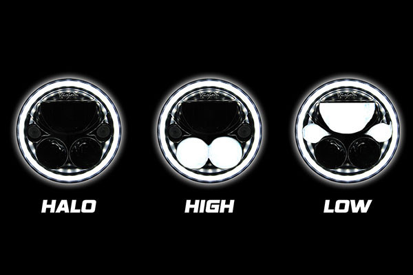 Vision X Vortex 7" Round LED Headlight Light Options