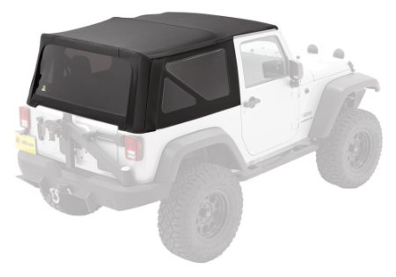 Bestop 79836 Black Twill Replace-A-Top with Tinted Windows for Jeep Wrangler JK 2 Door 2007-2009