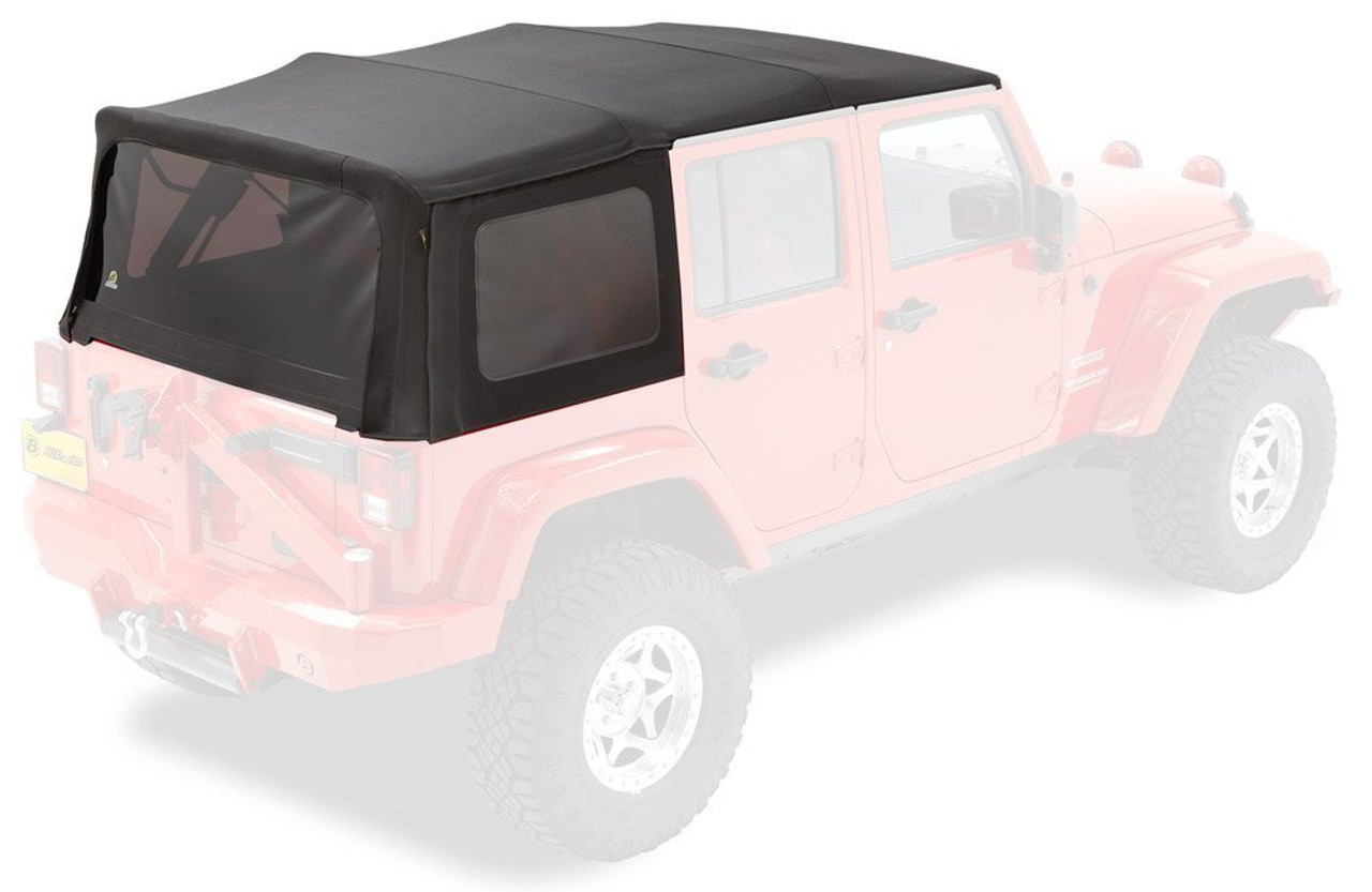 Bestop 79847 Black Twill Replace-A-Top for Jeep Wrangler JK 4 Door 2010-2016