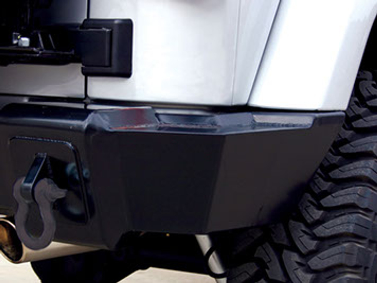 Close Up of Rampage Rear Recovery Bumper for Wrangler JK