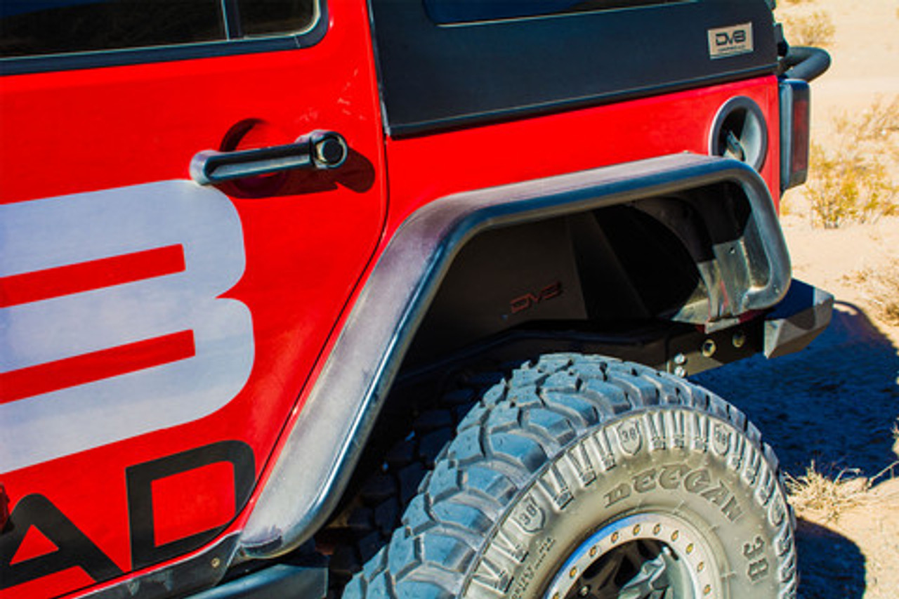 DV8 Offroad Rear Flat Tube Fenders for Jeep JK