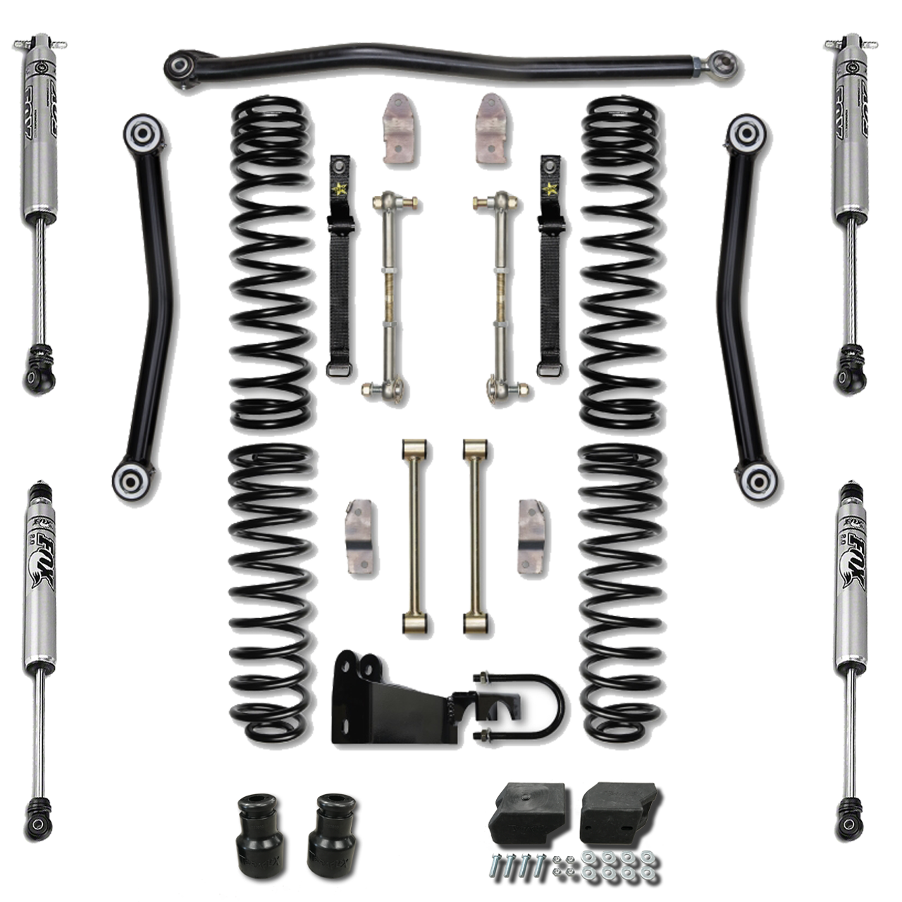 Rock Krawler 2.5" Adventure Series 1 Package with FOX 2.0 IFP Shocks (Jeep Wrangler JK 2007-18)