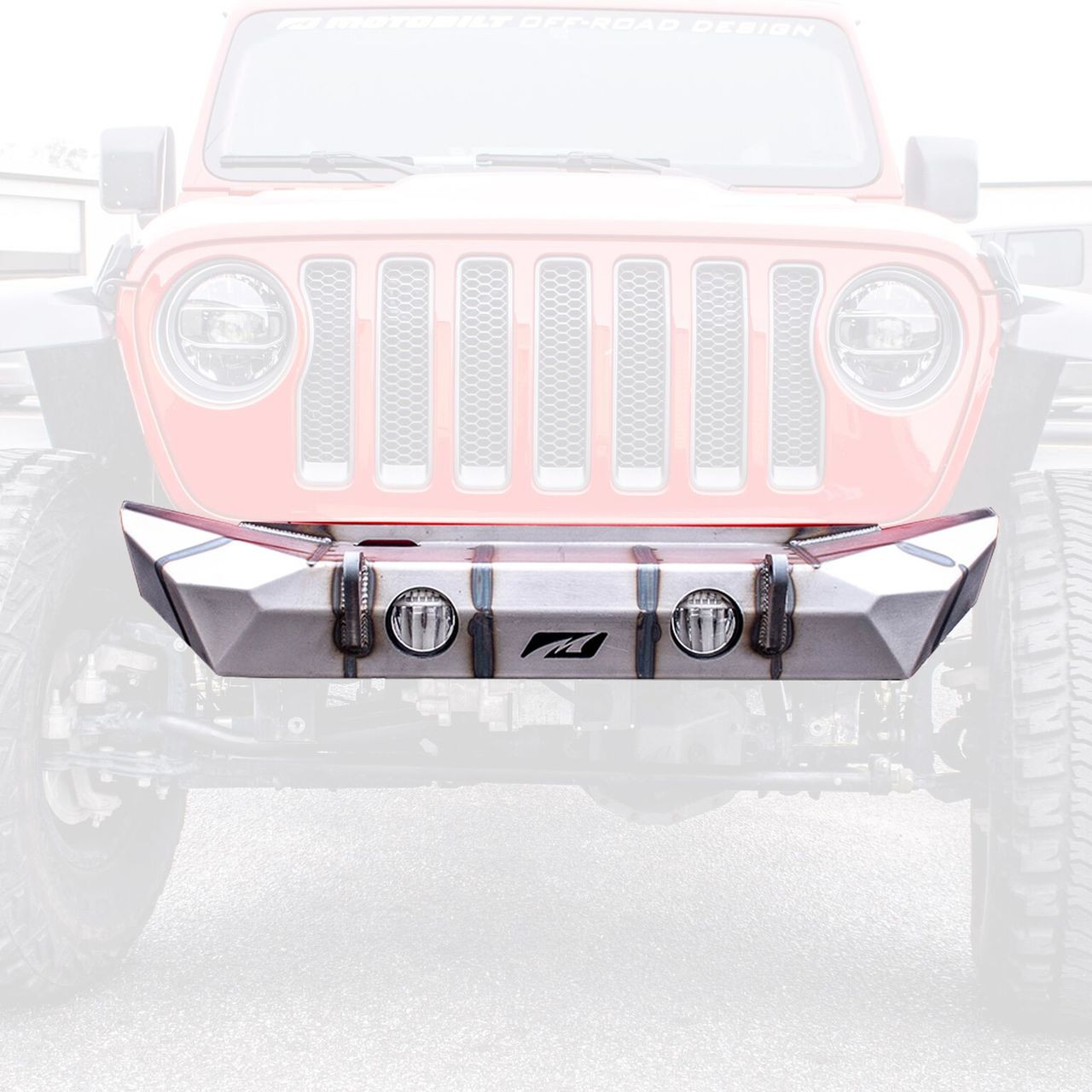 Motobilt MB1090F Front Hammer Series Bumper for Jeep Wrangler JL 2018+