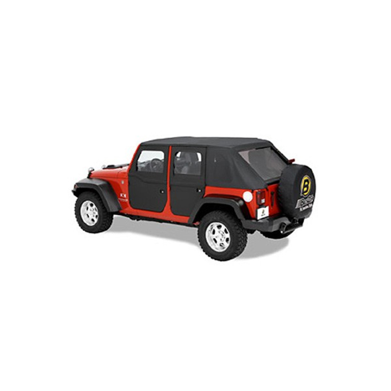 Bestop 2 Piece Rear Doors | Black Diamond | 4 Door (Wrangler JK 2007-2018)