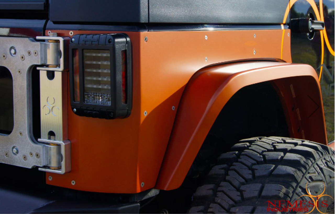 Nemesis Industries 1324 Rear Full Corner Armor for Jeep Wrangler JK 4 Door 2007-2018