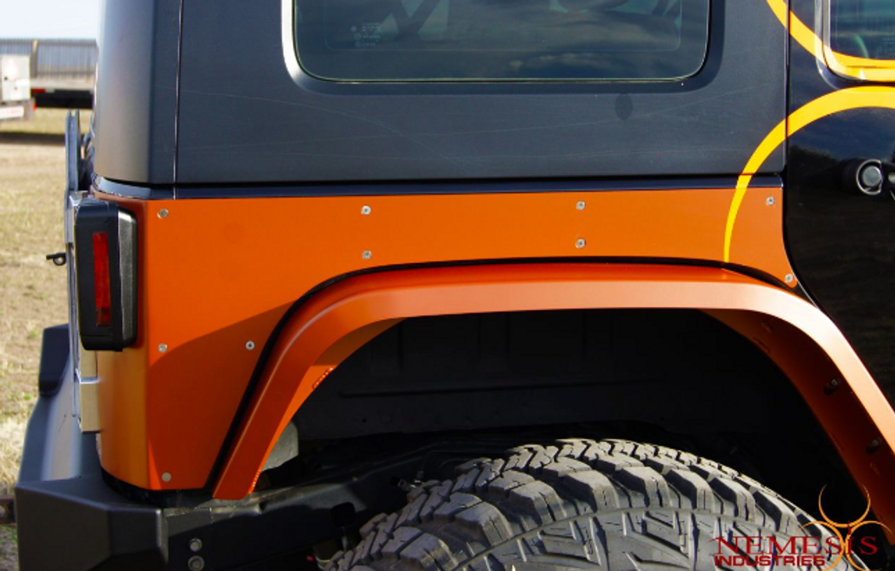 Nemesis Industries 1324 Rear Full Corner Armor for Jeep Wrangler JK 4 Door 2007-2018