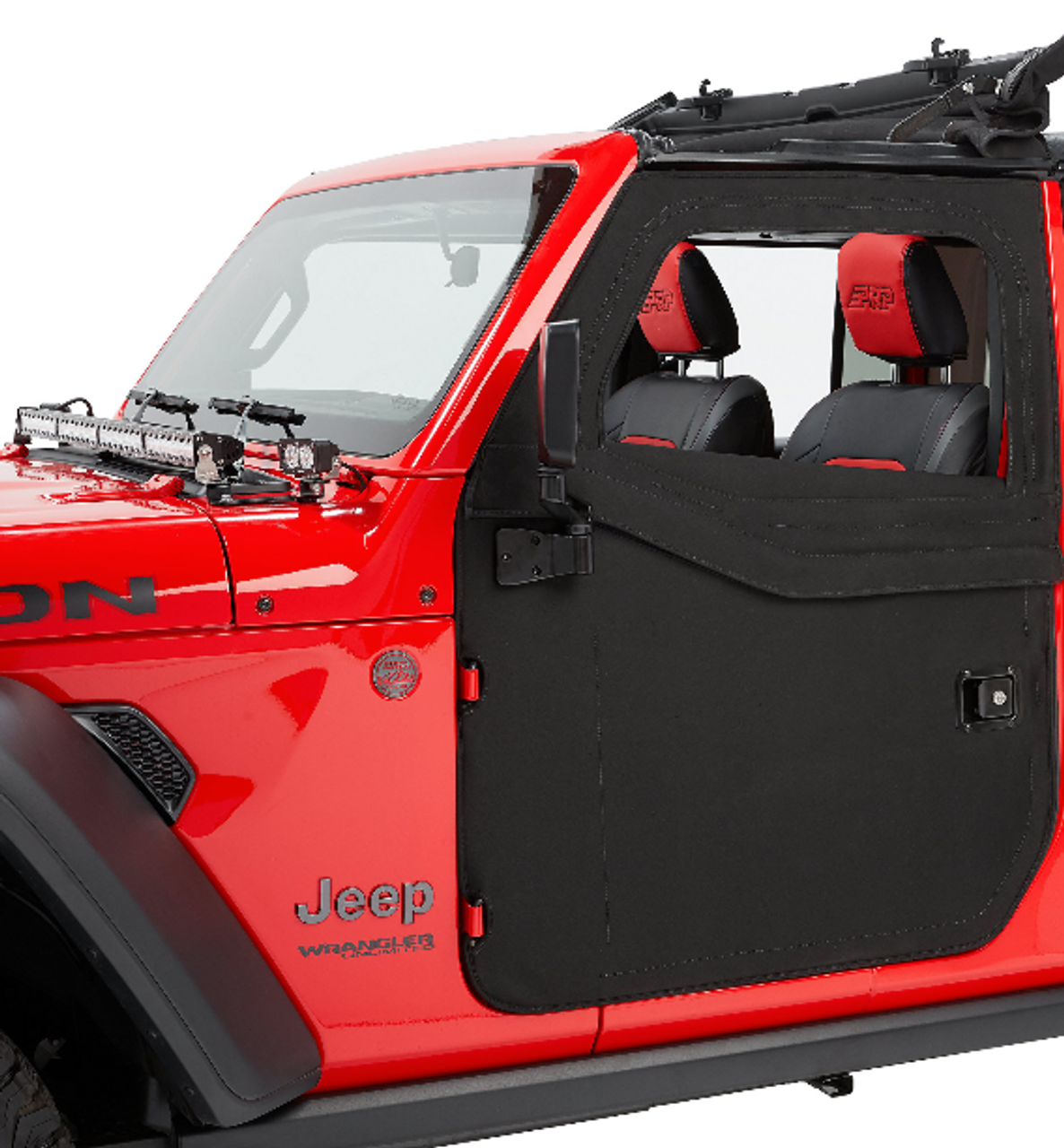 Bestop 51750-17 2-Piece Front Fabric Doors in Twill for Jeep Wrangler JL 2018+