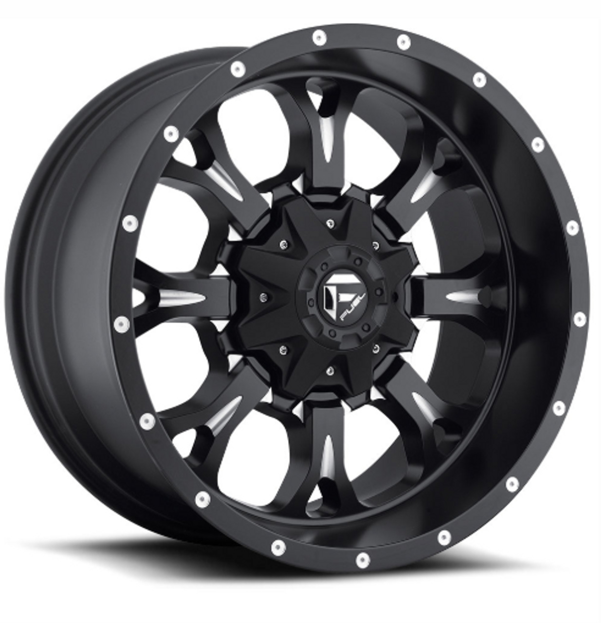 Fuel Krank Wheel 17x9 Black with Machined Accents