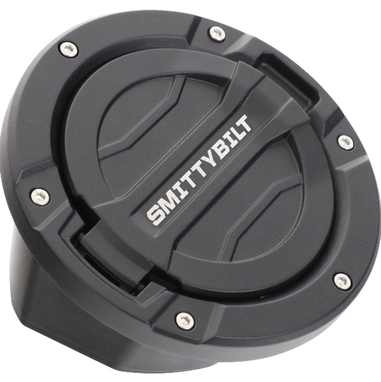 Smittybilt 75008 Billet Gas Cover in Black for Jeep Wrangler JL 2018+