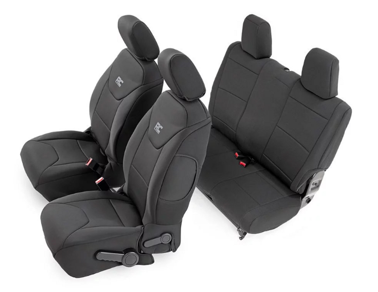 Rough Country 91007 Front & Rear Seat Covers for 2013-2018 Jeep Wrangler JK 2 Door 