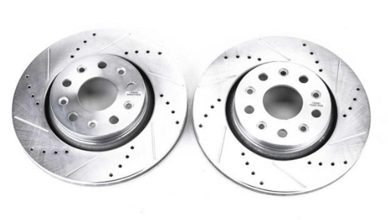 PowerStop AR8386XPR Front Drilled & Slotted Brake Rotor Pair for Jeep Gladiator JT 2020+