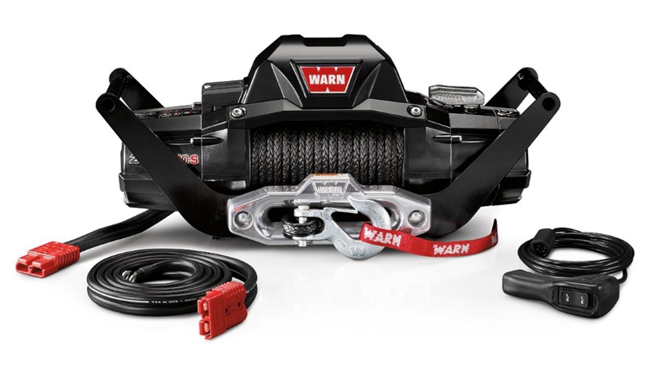 WARN 104179 Zeon 10-S Multi-Mount Winch with Spydura Synthetic Rope & Hawse Fairlead