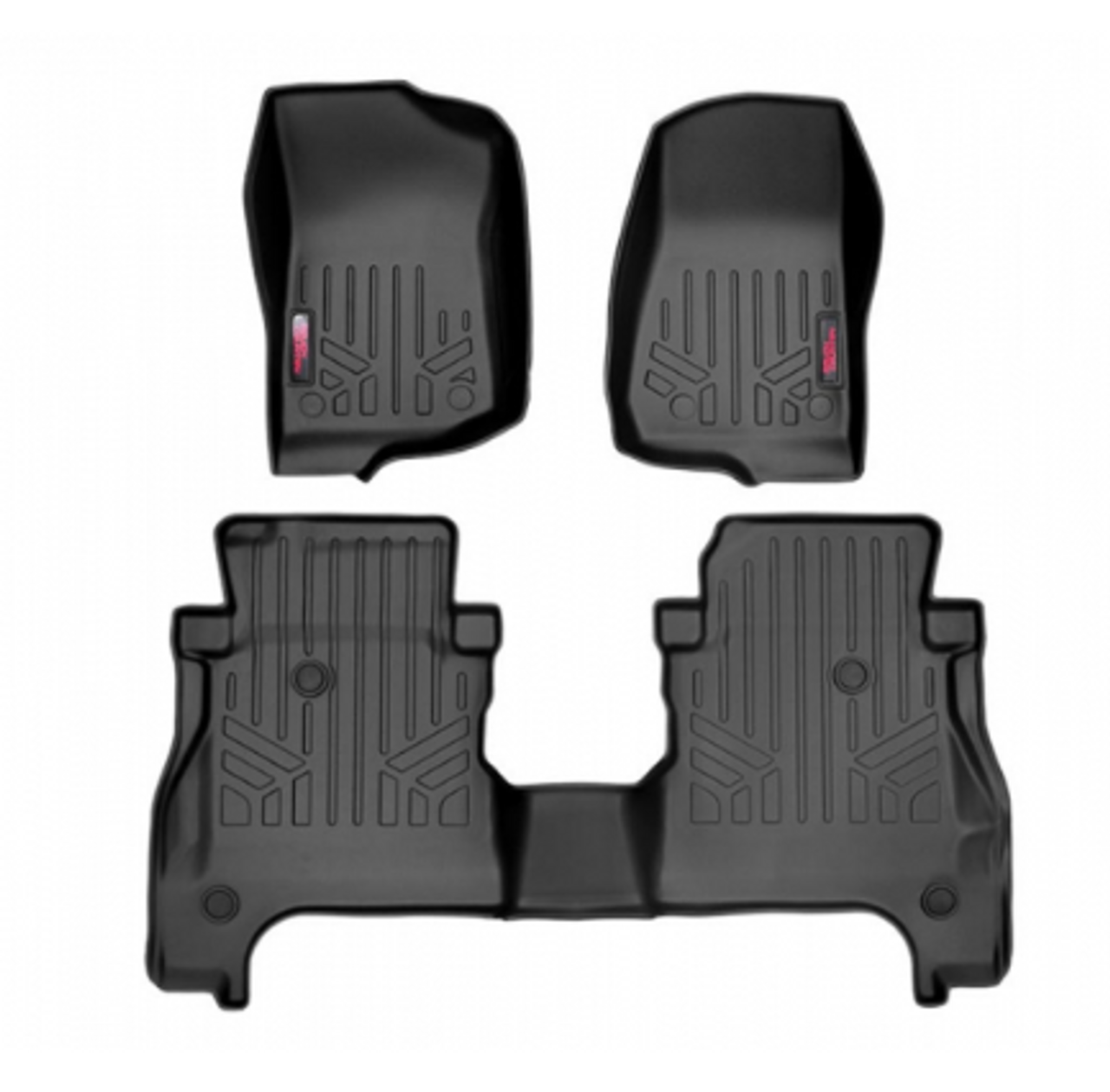 Rough Country M-61501 Front & Rear Floor Mats with Lockable Under Seat Storage for Jeep Gladiator JT 2020+