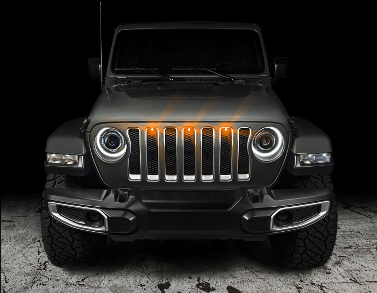 Oracle Lighting 5870-005 Pre-Runner Style LED Grille Light Kit with Amber LEDs for Jeep Wrangler JL 2018+