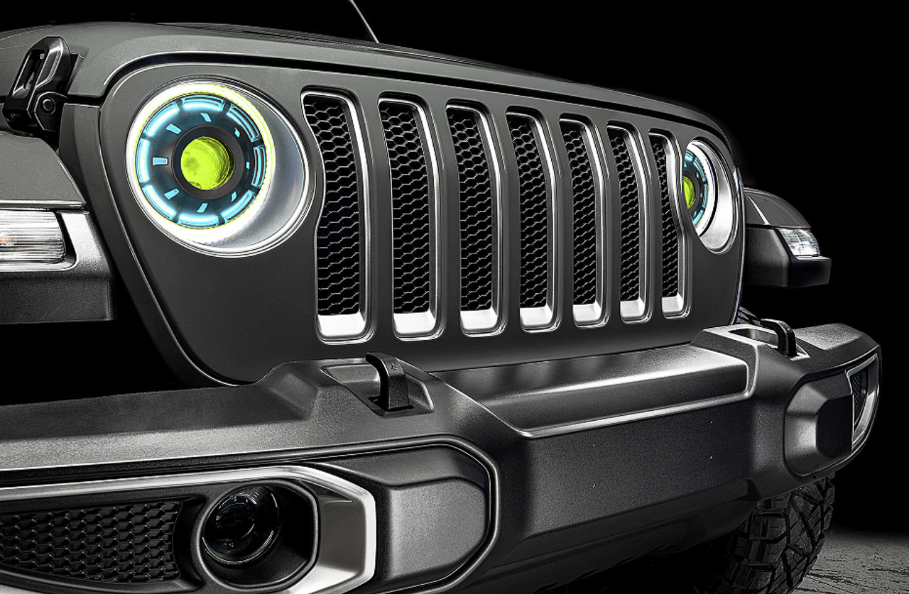 Oracle Lighting 5839-504-B Oculus 9" Bi-LED Projector Headlights with ColorSHIFT & Simple Remote for Jeep Wrangler JL & Gladiator JT 2018+