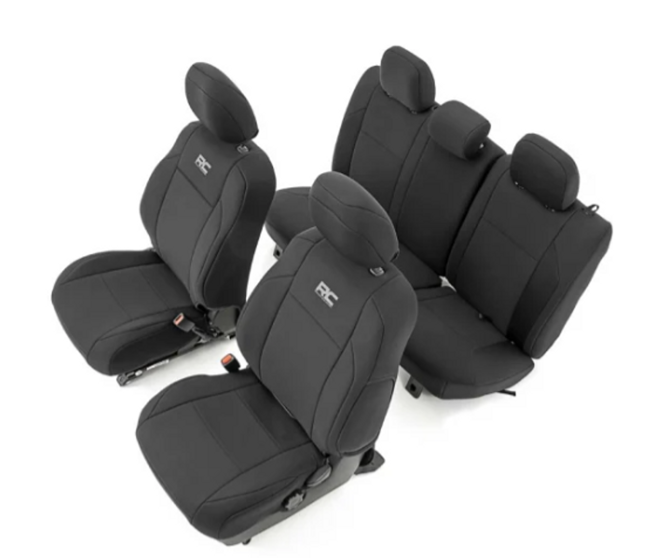 Rough Country 91031 Front and Rear Seat Covers for Double Cab Toyota Tacoma 2016+