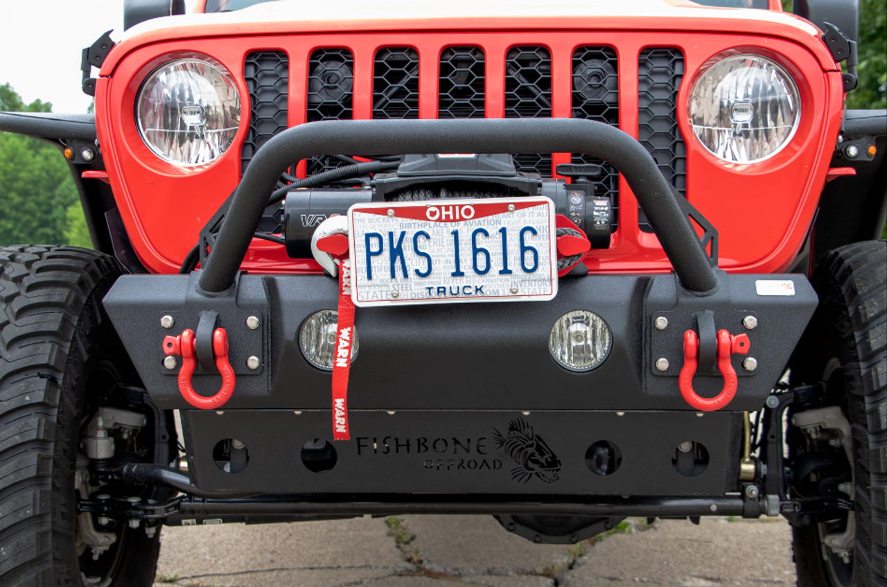 Fishbone Offroad FB22178 Front Stubby Bumper for Jeep Wrangler JL & Gladiator JT 2018+