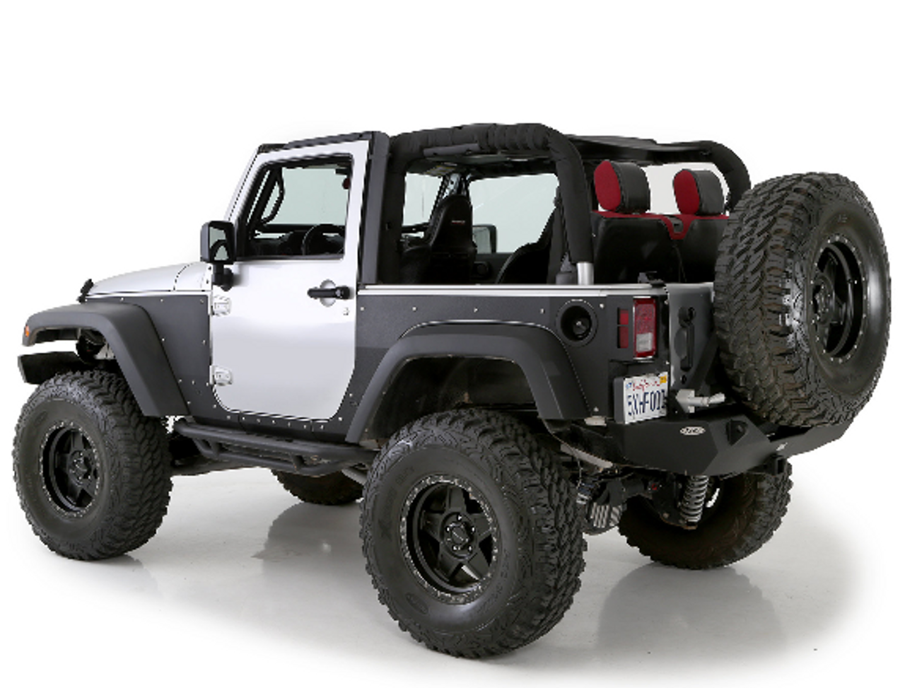 Smittybilt 76981 Rear Body Armor Skins for Jeep Wrangler JK 2 Door 2007-2018