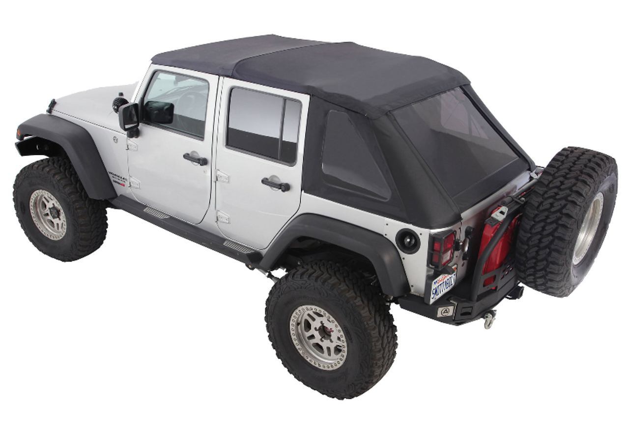 Smittybilt 9083135K Bowless Combo Soft Top for Jeep Wrangler JK 4 Door 2007-2018