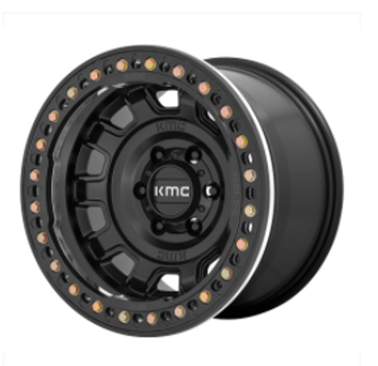 KMC Wheels KM23679050738N Tank Beadlock | 17x9 | 5x5 | Satin Black