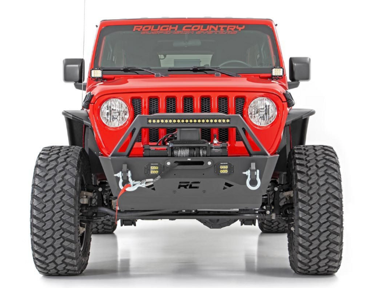 Rough Country 10597A Front Trail Bumper for Jeep Wrangler JL & Gladiator JT 2018+