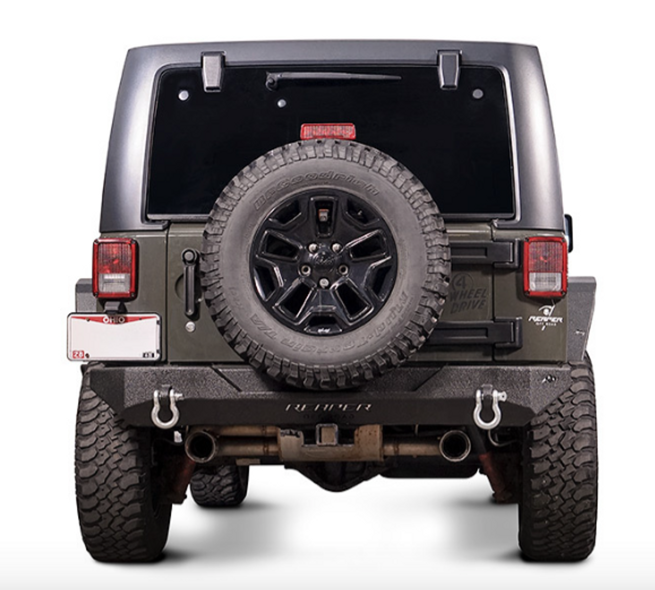 Reaper Off-Road JKRBX1A-B Immortal R4 Rear Bumper for Jeep Wrangler JK 2007-2018