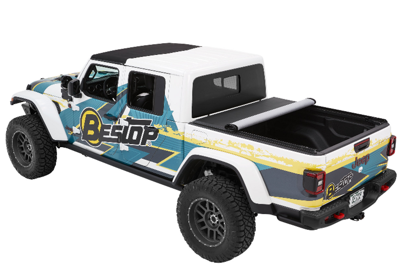 Bestop 19280-35 EZ-Roll Soft Tonneau Cover in Black Diamond for Jeep Gladiator JT 2020+