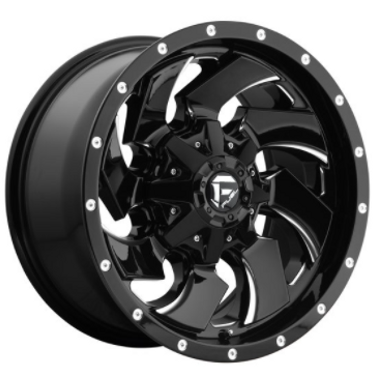 Fuel Cleaver Wheel 17x9 Black with Machined Accents