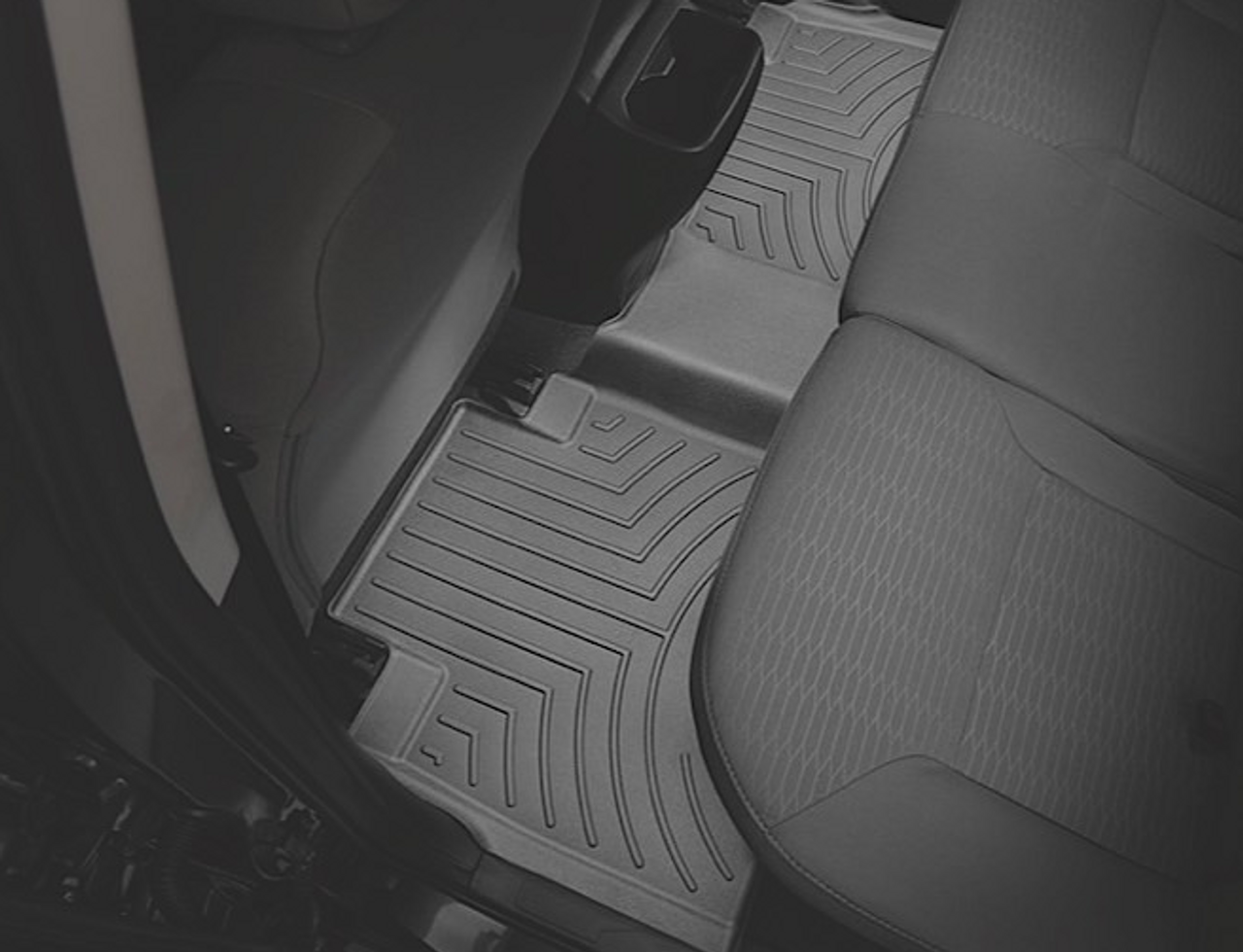 WeatherTech 440213 DigitalFit Rear Floor Liner Black Double Cab for Toyota Tacoma 2005-2015