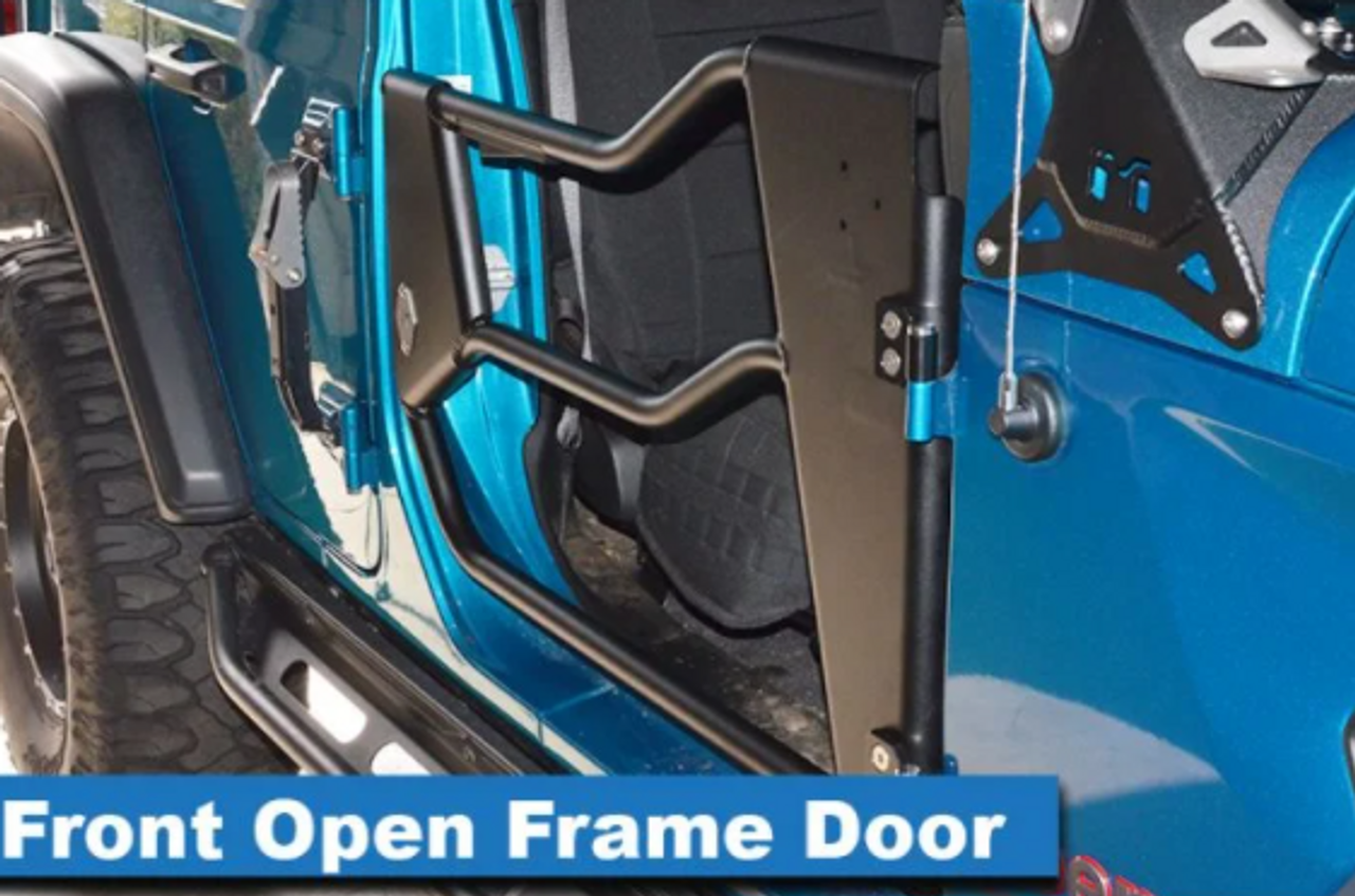 MetalCloak 4200 Aluminum Open Frame Front Tube Doors for Jeep Wrangler JL & Gladiator JT 2018+