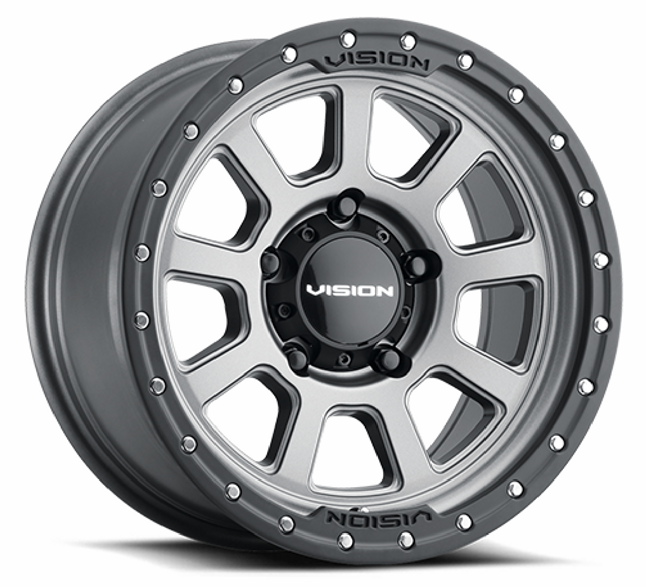 Vision Wheel 350-7973SGBL-12 Ojos Wheel | 17x9 | 5x5 | Satin Gray with Black Lip