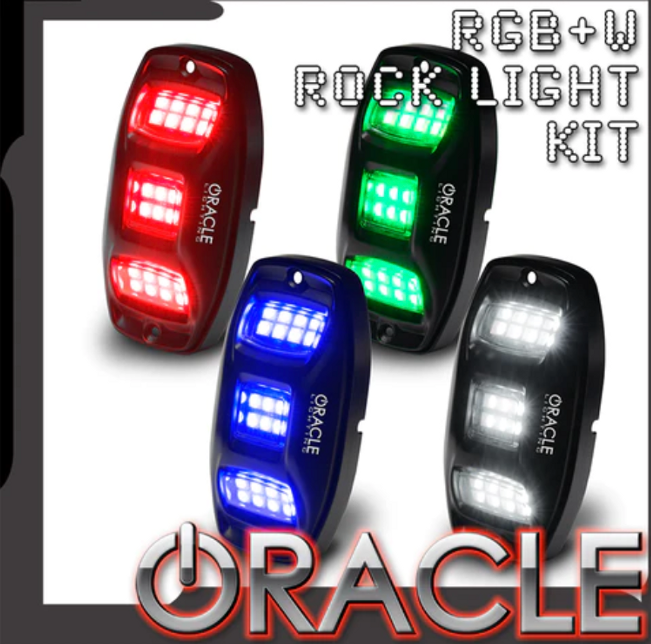 Oracle Lighting 5895-339 RGB+W Wheel Well Rock Light Kit 4 Piece