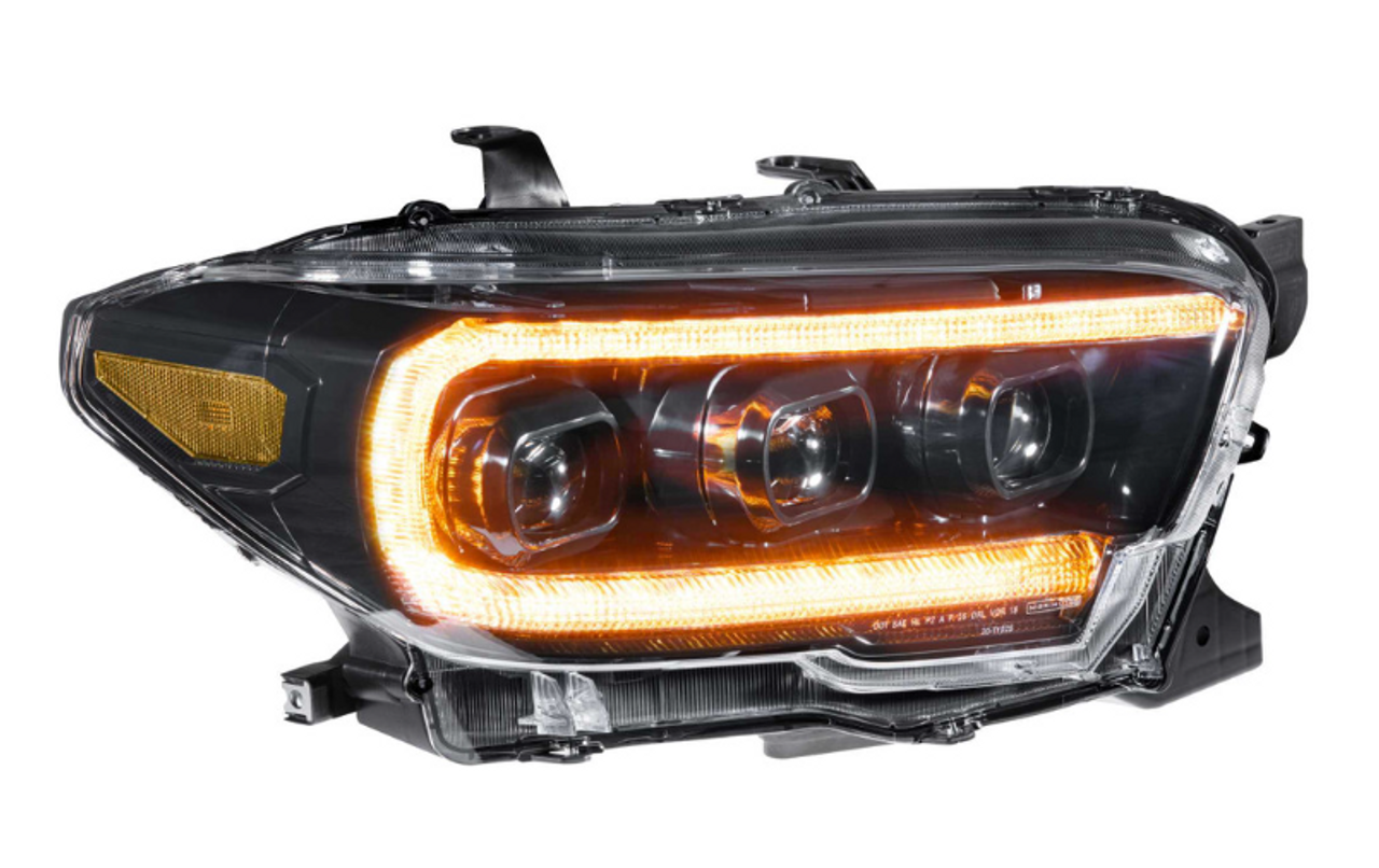 Morimoto LF530.2-A-ASM XB LED Headlight Pair in Amber for Toyota Tacoma 2016+