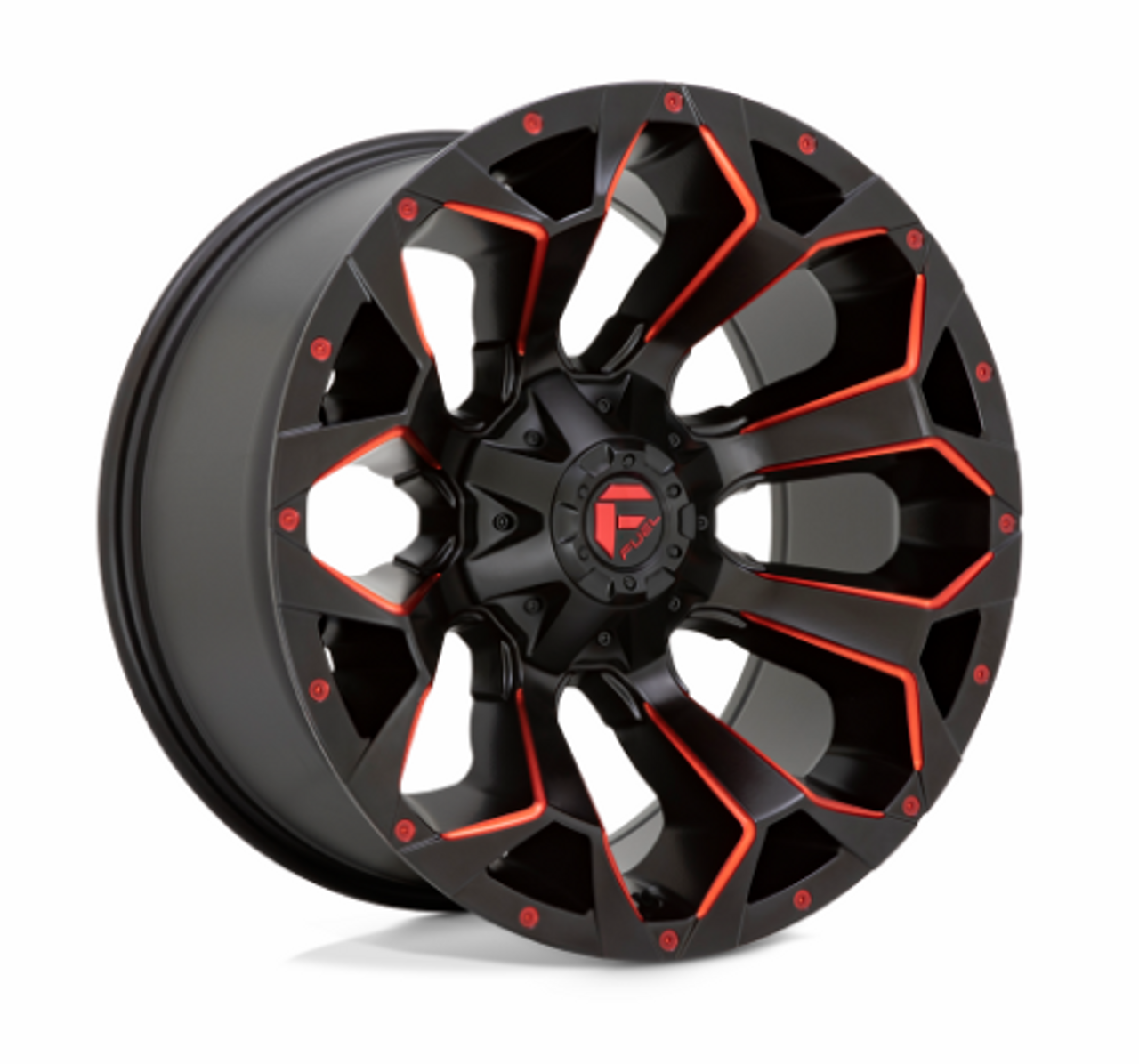 Fuel Assault Wheel 17x9 Matte Black with Red Tint