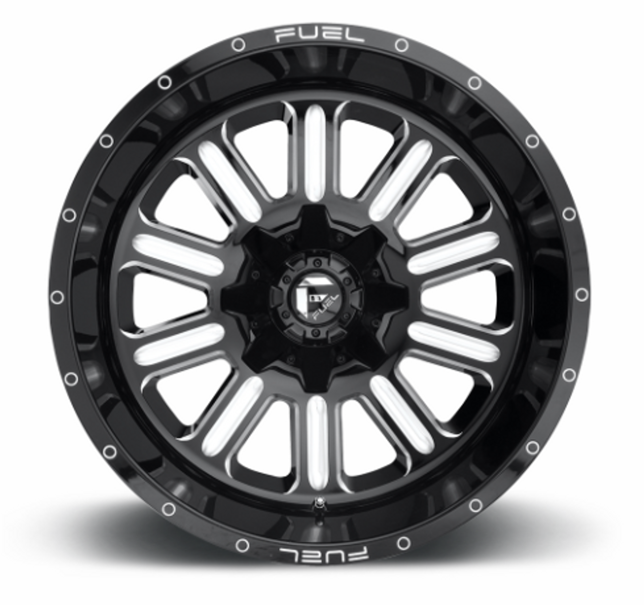 Fuel Hardline Wheel 17x9 Gloss Black & Milled