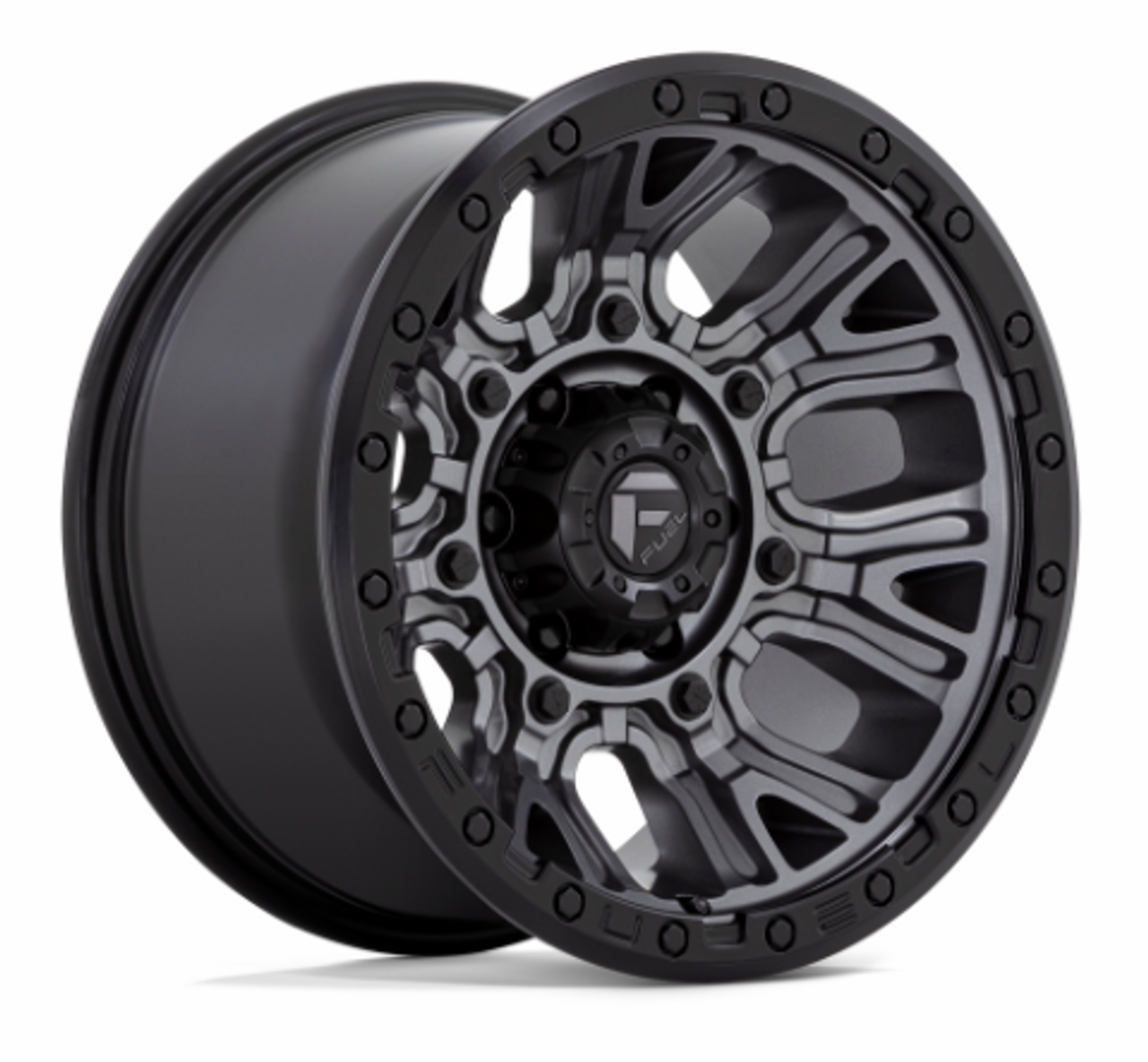 Fuel Traction Wheel 17x9 Matte Gunmetal with Black Ring