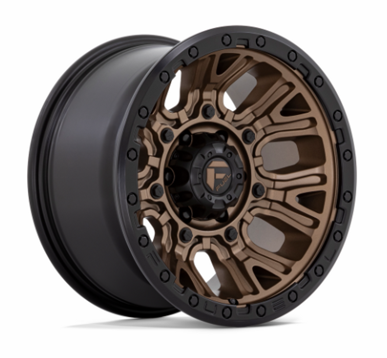 Fuel Traction Wheel 17x9 Matte Bronze with Black Ring