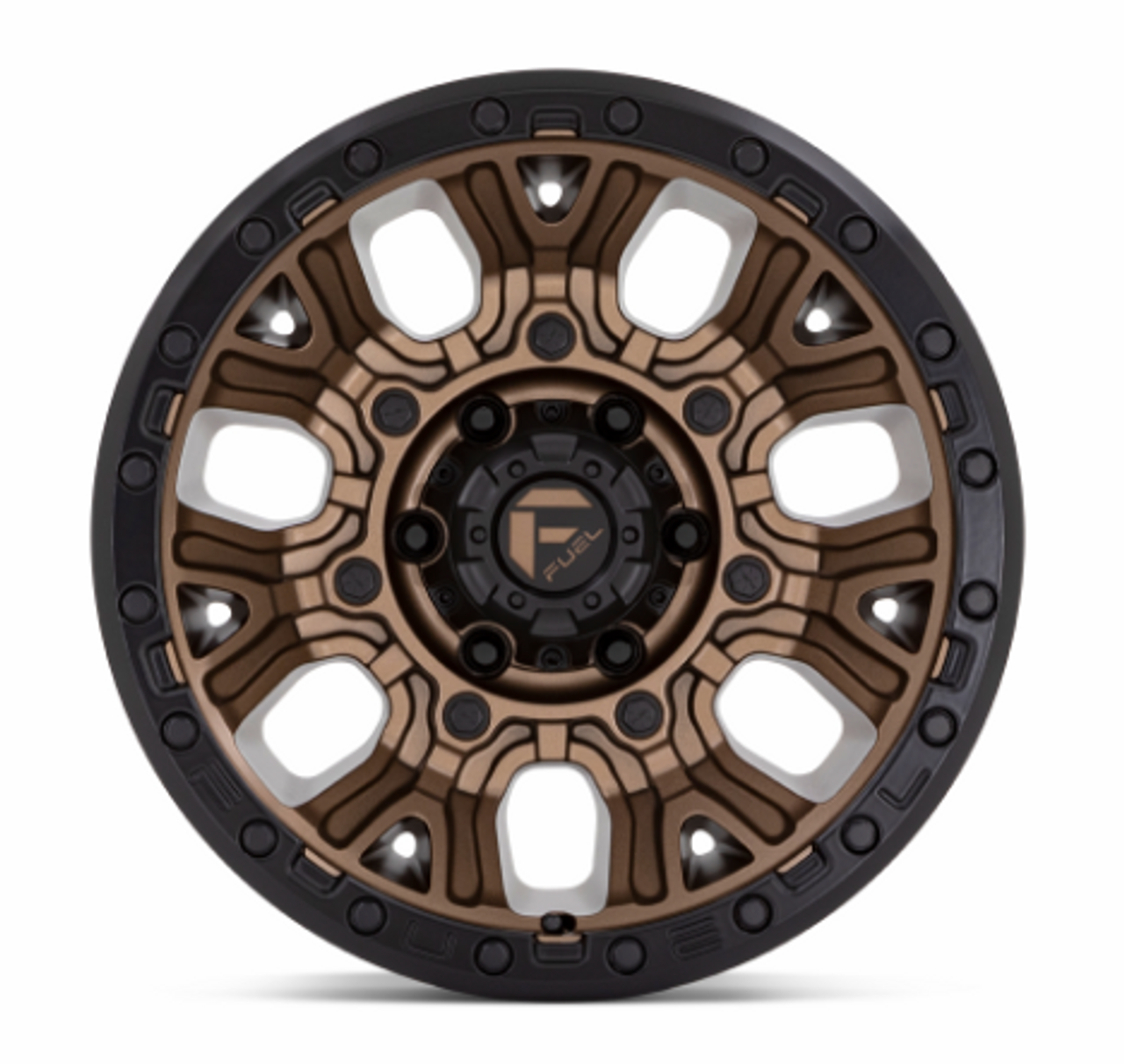 Fuel Traction Wheel 17x9 Matte Bronze with Black Ring